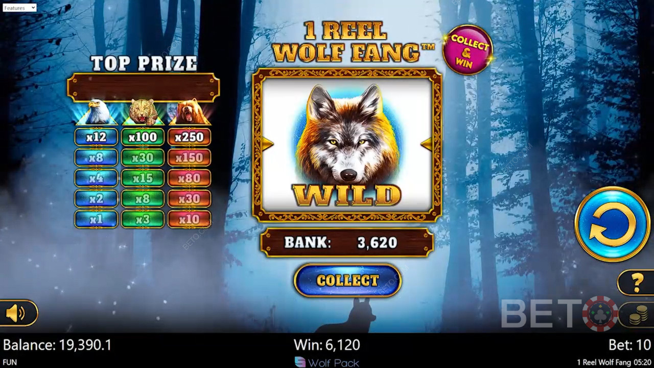 1 барабан Wolf Fang Огляд від BETO Slots