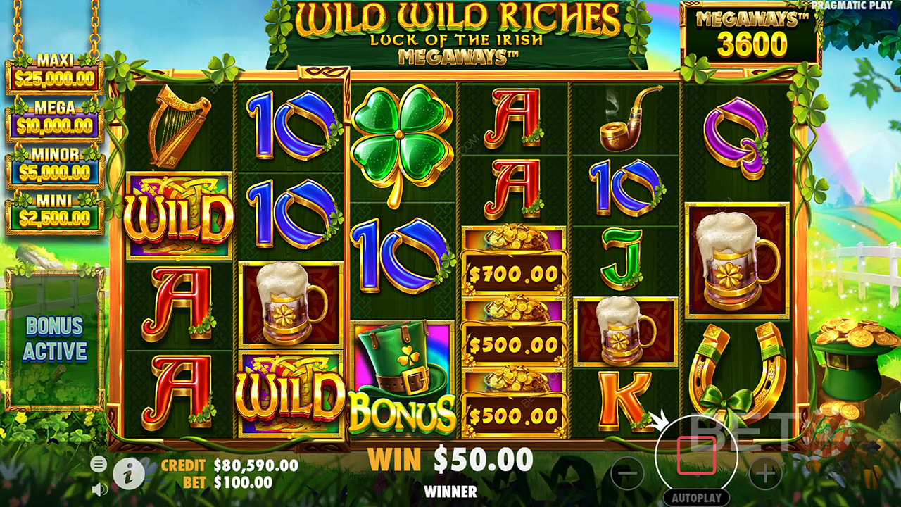 Особливості бонусу пояснюються на сайті Wild Wild Riches Megaways від Pragmatic Play