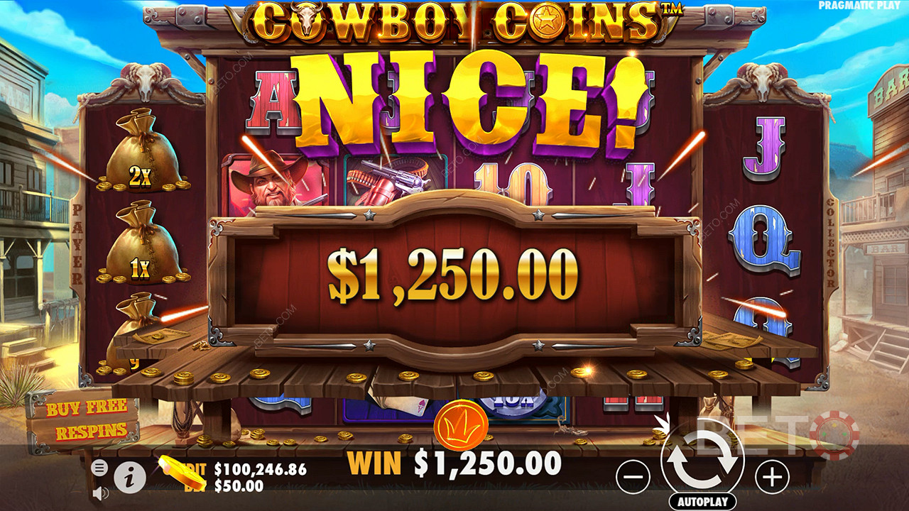 Виграйте 30 000-кратну ставку у відеослоті Cowboy Coins!