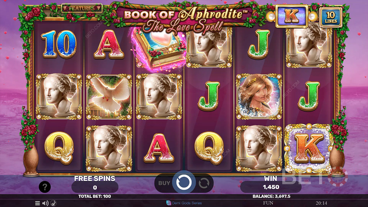 Огляд Book Of Aphrodite - The Love Spell від BETO Slots