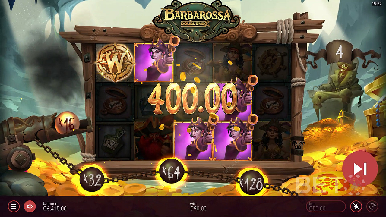 Виграйте 20 000 разів більше вашої ставки в ігровому автоматі Barbarossa DoubleMax!