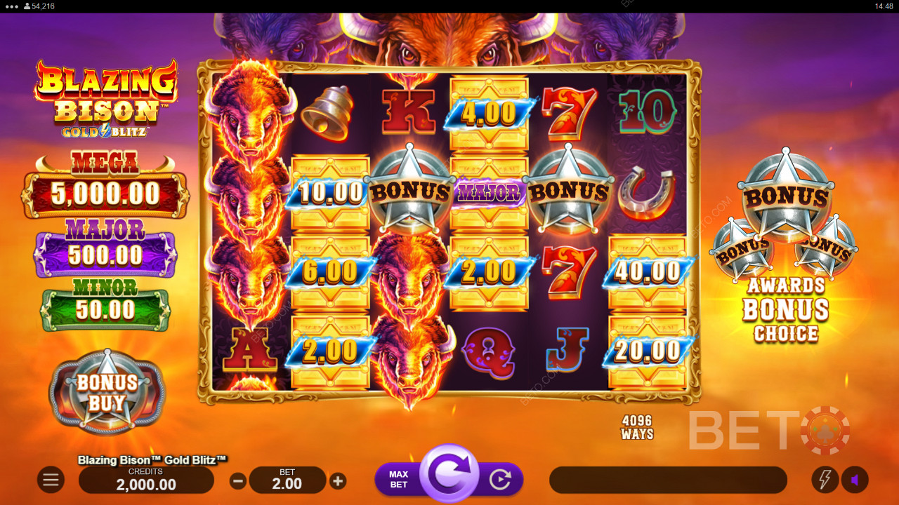 Огляд бліц-гри Blazing Bison Gold від BETO Slots