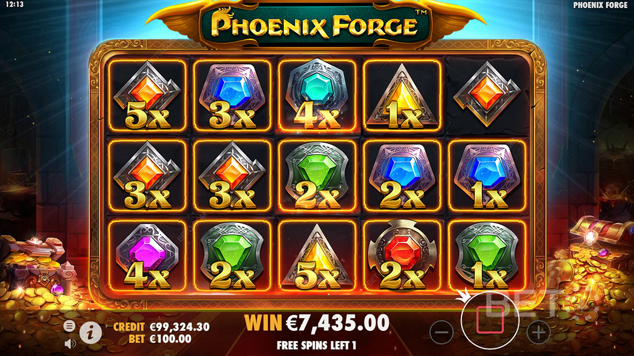 Пояснення бонусних функцій у Phoenix Forge від Pragmatic Play