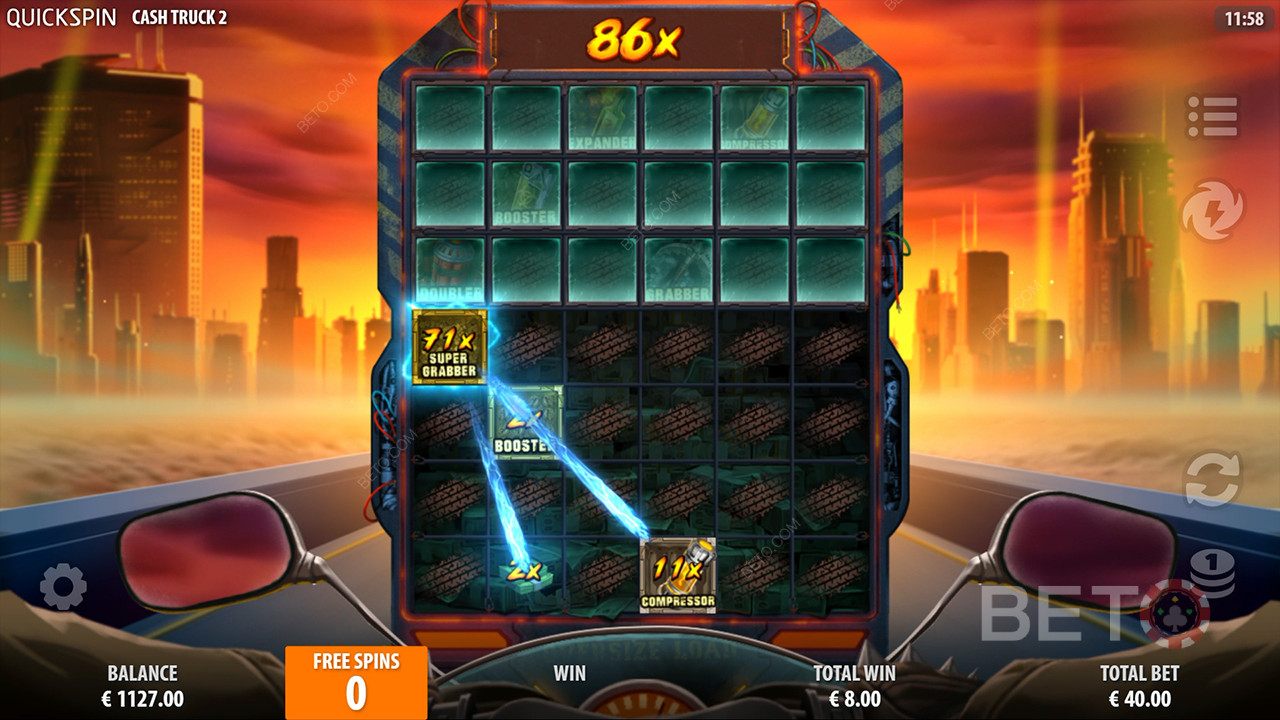 Пояснення функцій бонусу в Cash Truck 2 від Quickspin