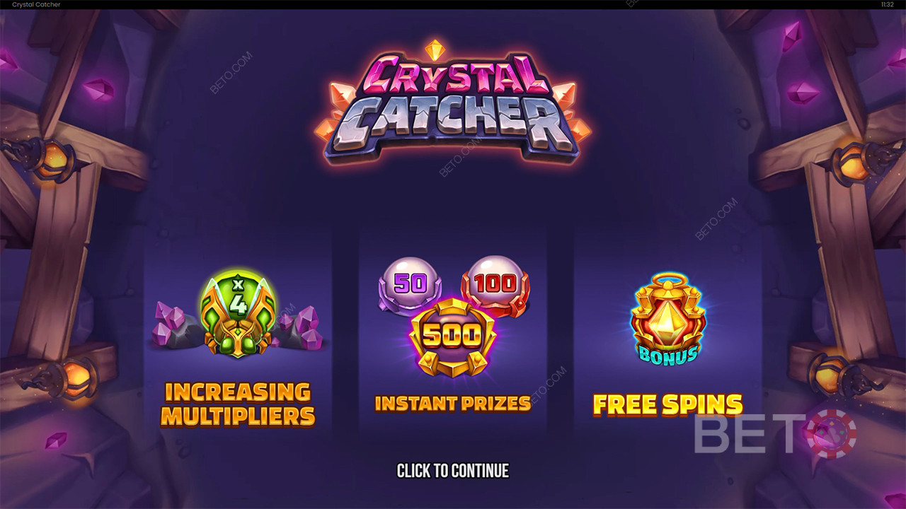 Пояснення бонусних функцій у Crystal Catcher від Push Gaming