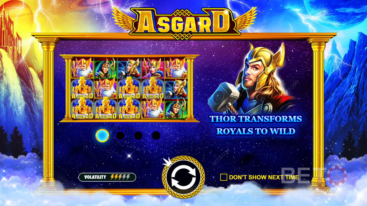 Насолоджуйтеся безліччю цікавих функцій і середньою дисперсією в ігровому автоматі Asgard