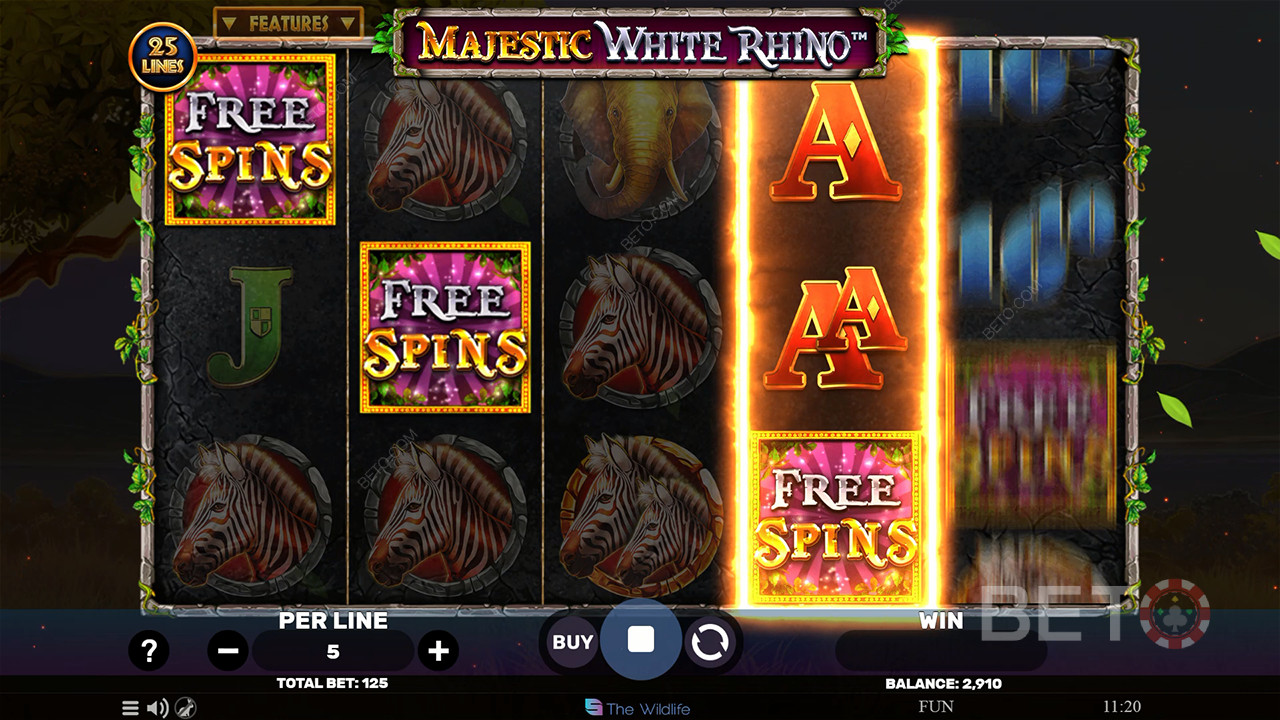 Огляд величного білого носорога від BETO Slots