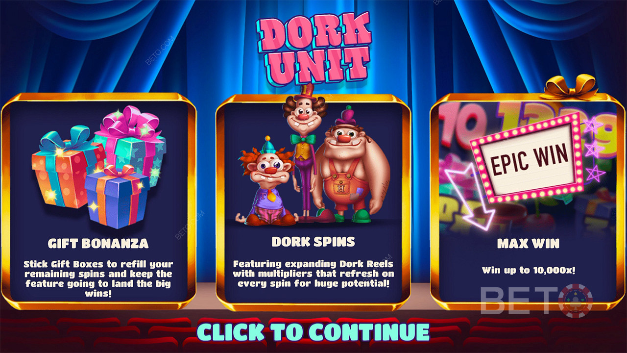 Насолоджуйтеся 2 фантастичними бонусними іграми та високим максимальним виграшем в ігровому автоматі Dork Unit
