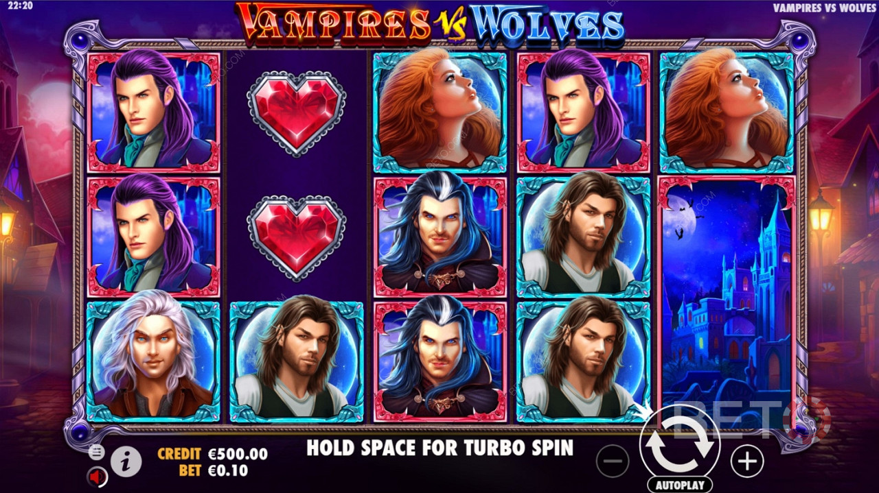 Різні високооплачувані символи в Vampires vs Wolves