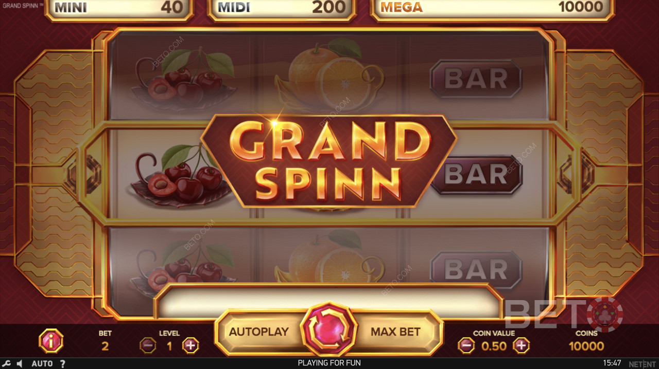 Класичний домашній екран Grand Spinn Superpot