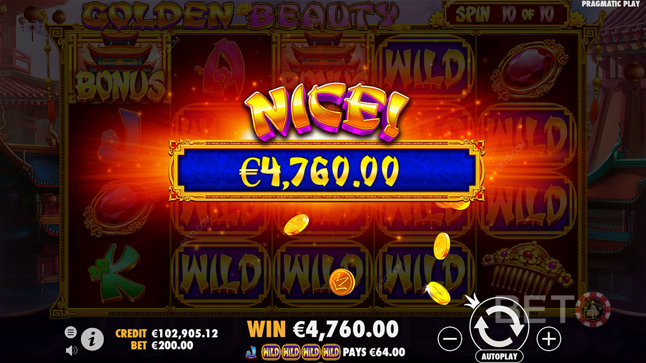Виграйте 210-кратну ставку в онлайн-слоті Golden Beauty!