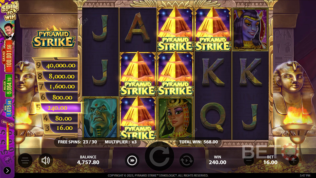 Огляд піраміди Страйк від BETO Slots