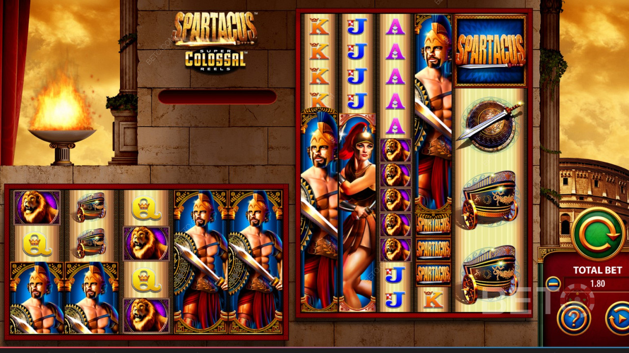 WMS (Williams Interactive) - Spartacus Super Colossal Reels - Приєднуйтесь до повстання рабів проти їхнього римського правителя
