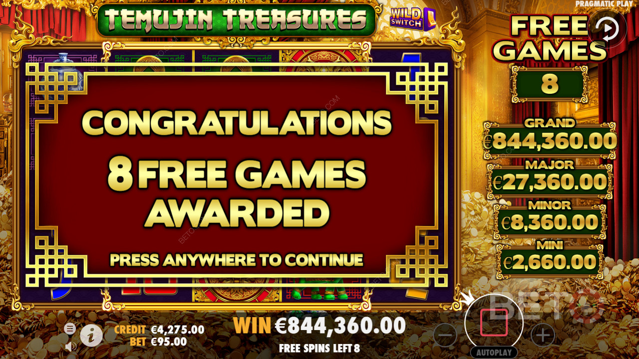 Бонусні функції, такі як Lucky Wheel, можуть допомогти вам виграти безкоштовні обертання в Temujin Treasures