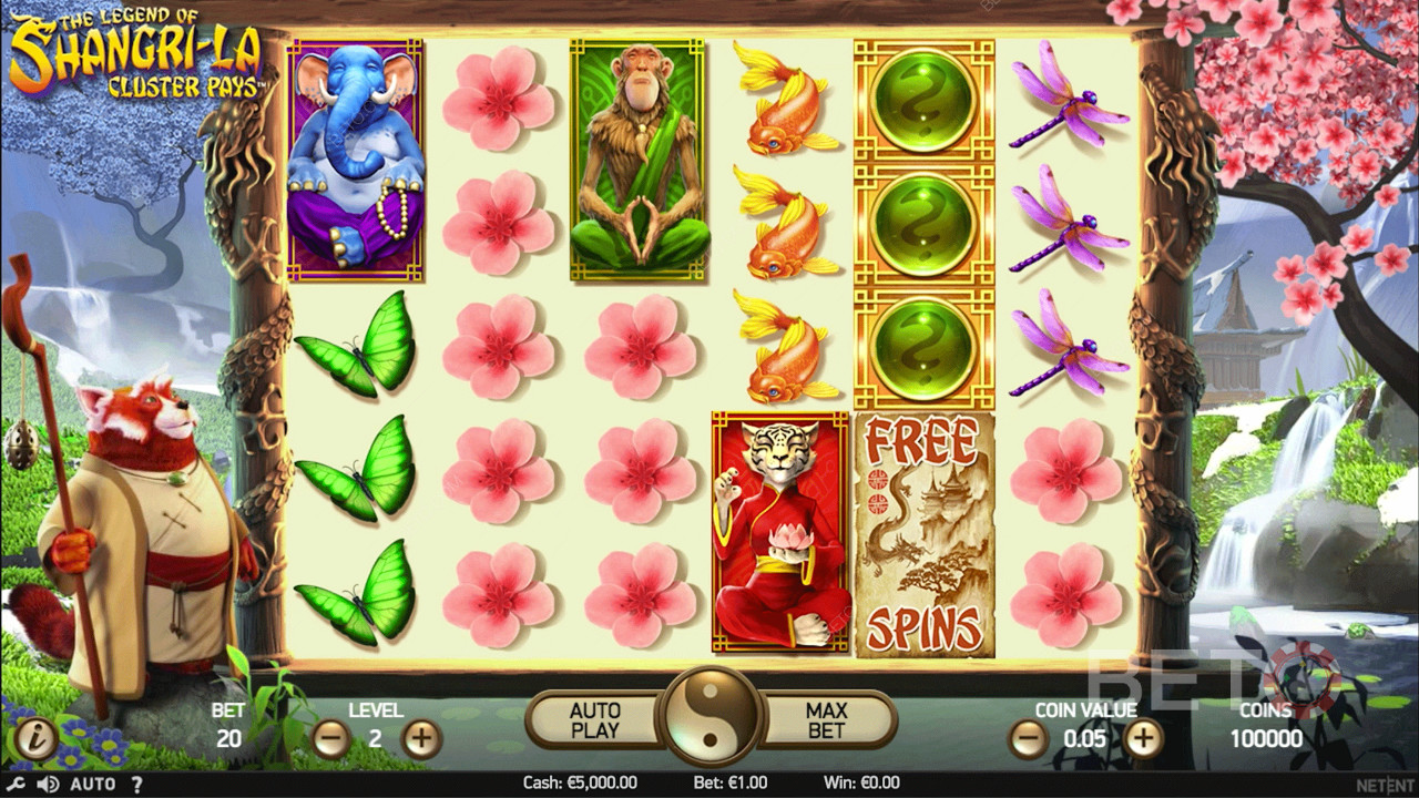 Красиві символи в ігровому автоматі The Legend of Shangri-La: Cluster Pays