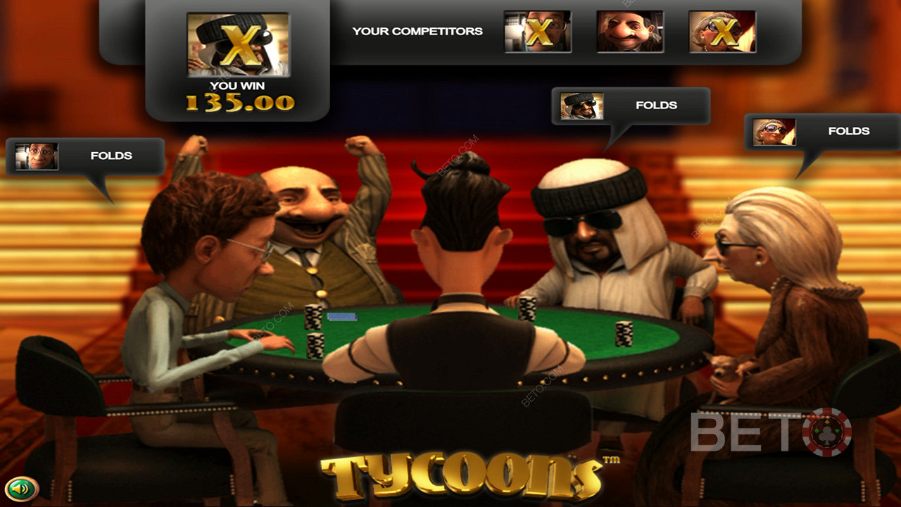 Персонажі зіграють у покер, і ви можете передбачити переможця, який виграє великий куш