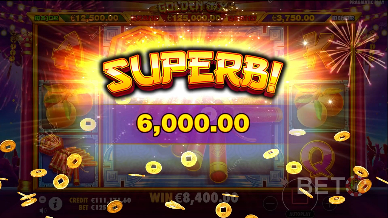 Виграйте в 1 000 разів більше вашої ставки в ігровому автоматі Golden Ox!