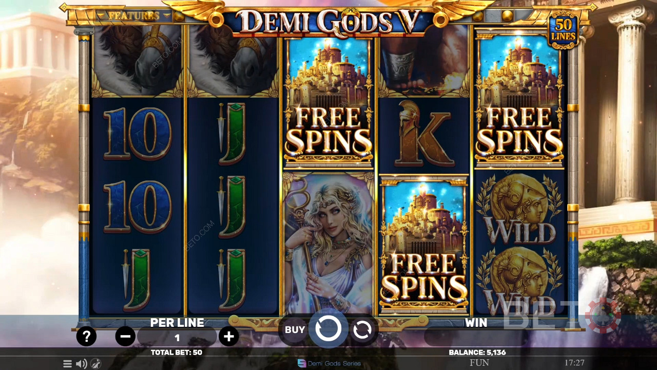 Огляд Demi Gods V від BETO Slots