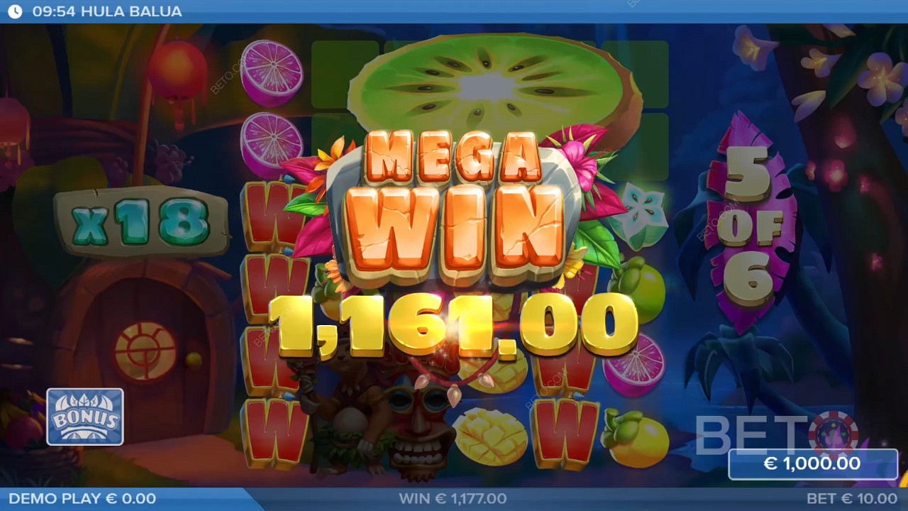 Виграйте 25 000-кратну ставку в онлайн-слоті Hula Balua!