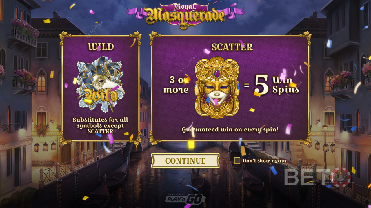 Пояснення бонусних функцій у грі «Royal Masquerade» від Play