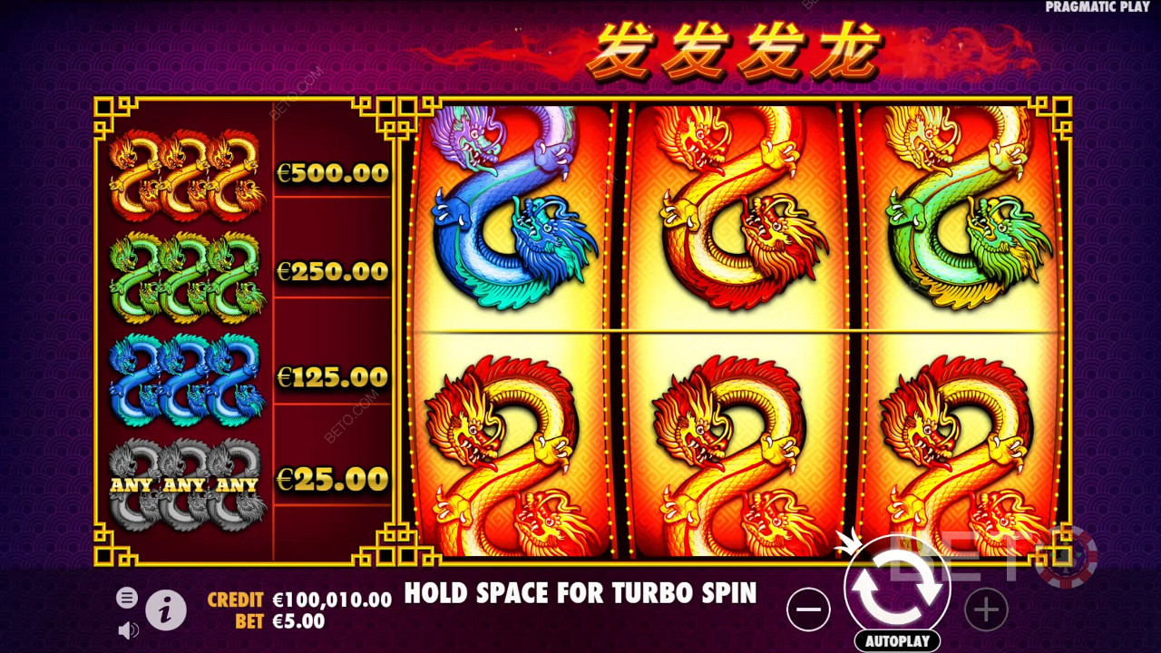 Виграйте 100-кратну ставку у слоті 888 Dragons!