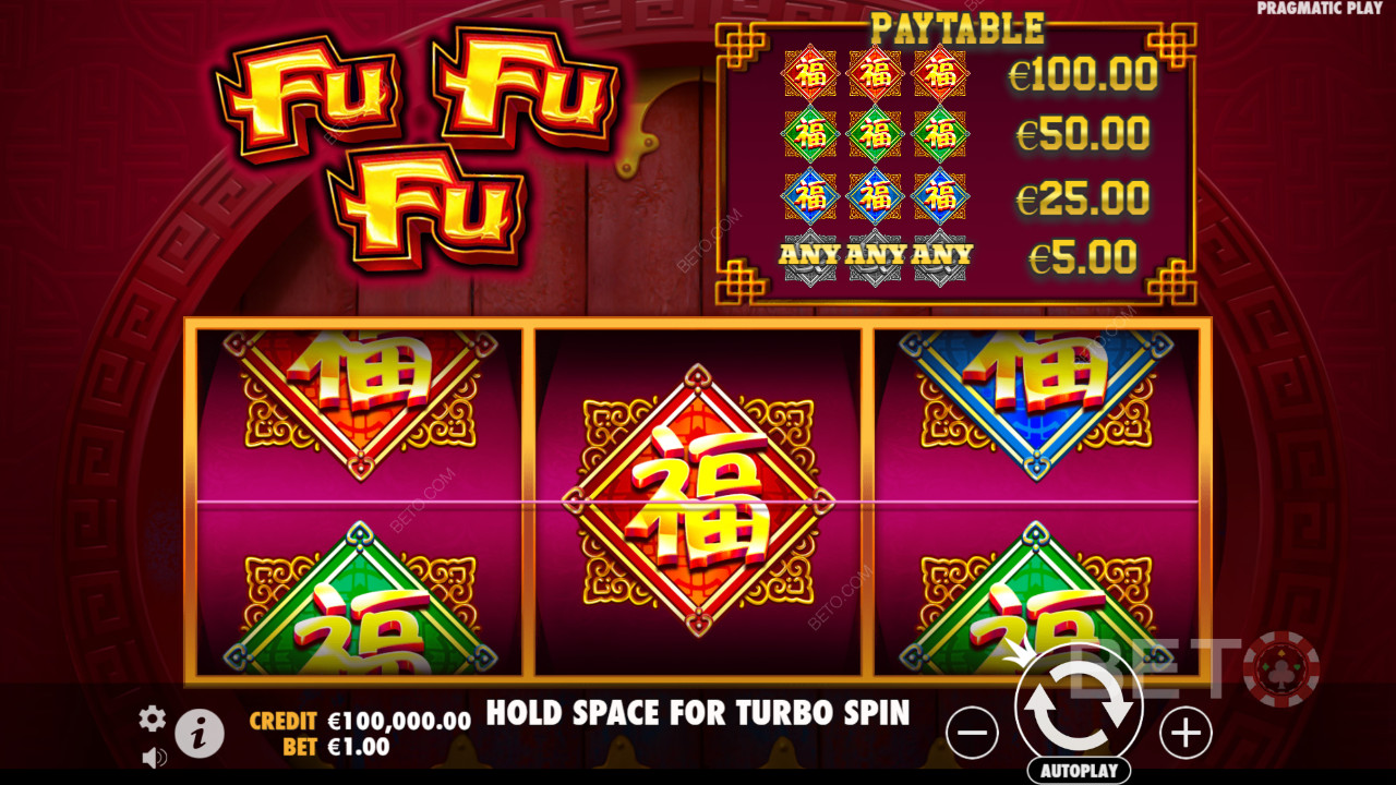 Бонусні функції пояснюються в Fu Fu Fu від Pragmatic Play
