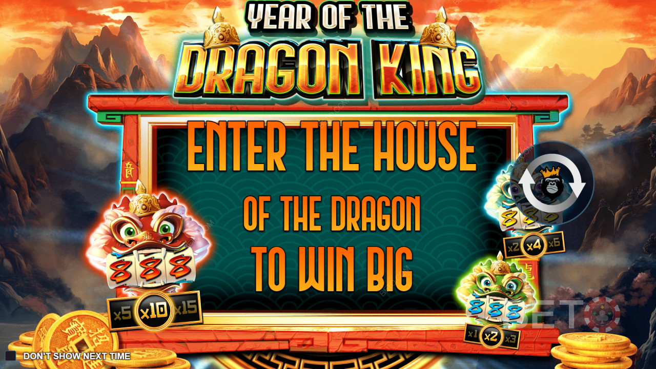 Насолоджуйтеся до 5 міні-ігрових автоматів у слоті Year of the Dragon King