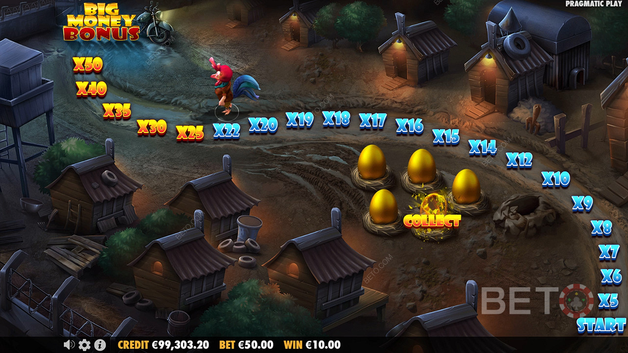 Виграйте 5 000 разів більше вашої ставки в ігровому автоматі The Great Chicken Escape!