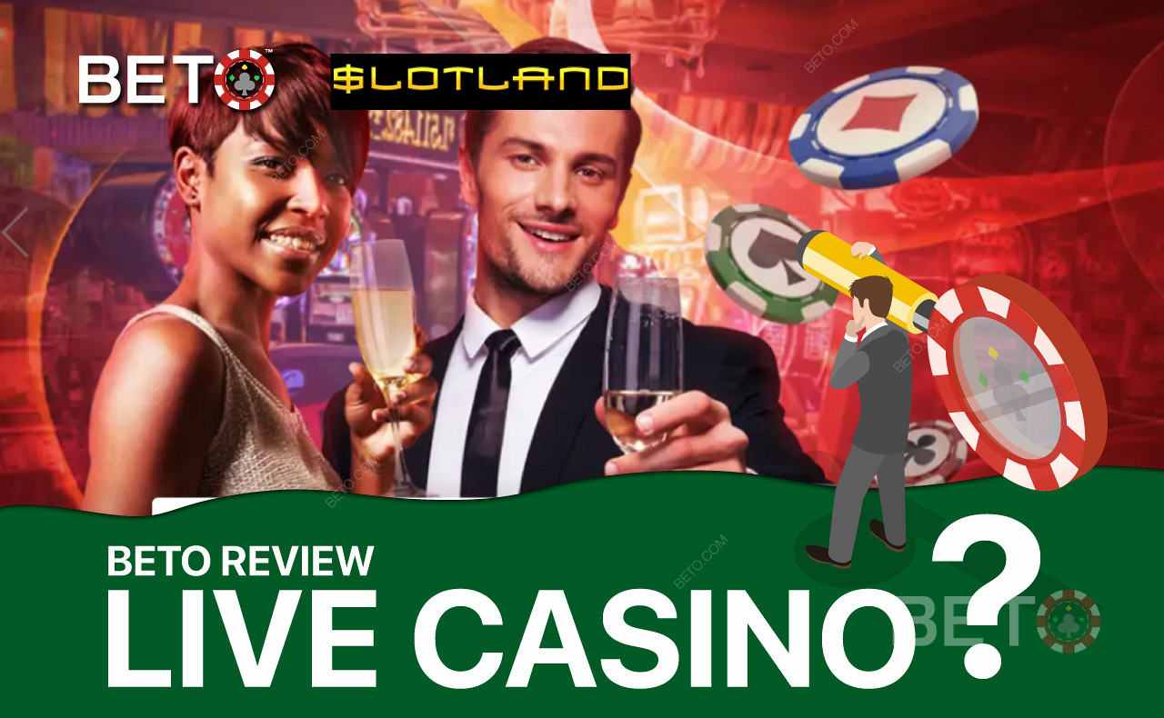На жаль, Slotland не пропонує ігри казино з живим казино