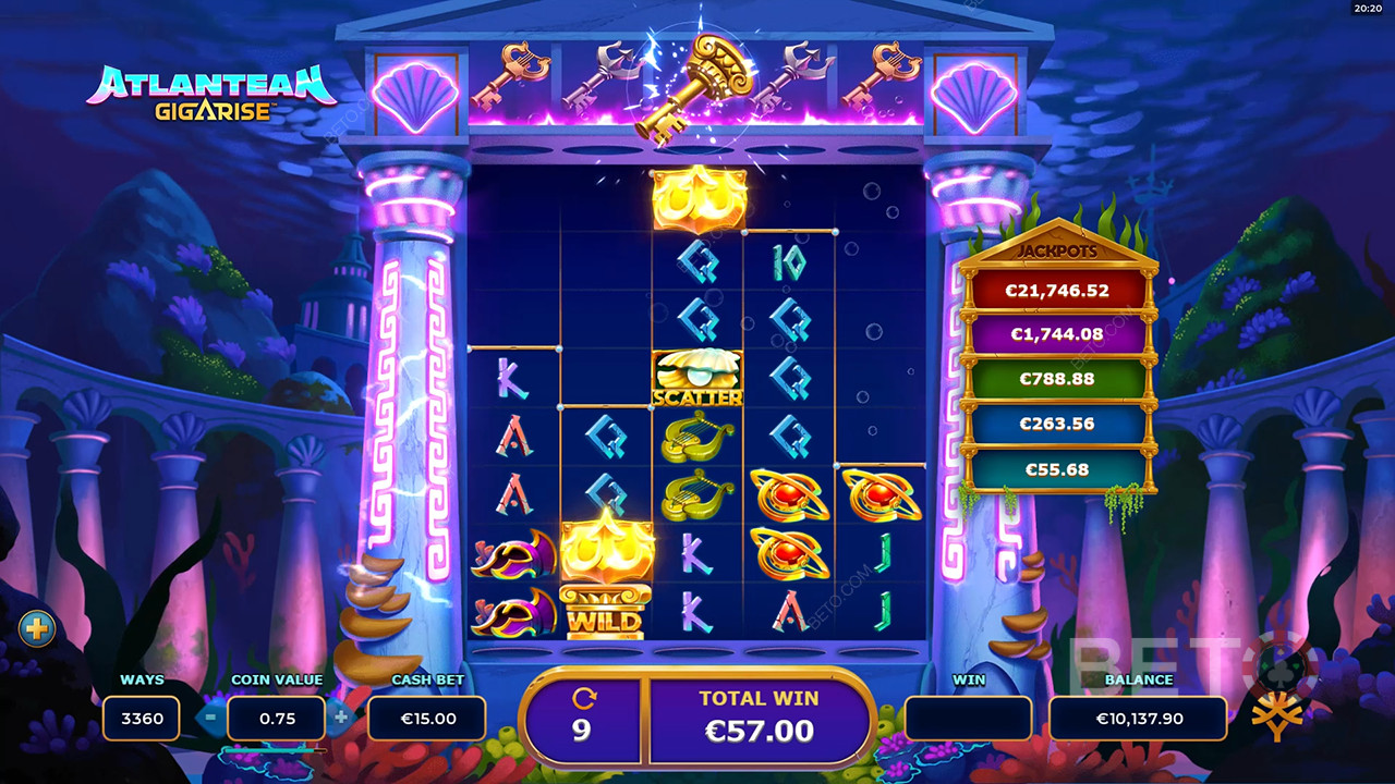 Огляд Atlantean Gigarise від BETO Slots