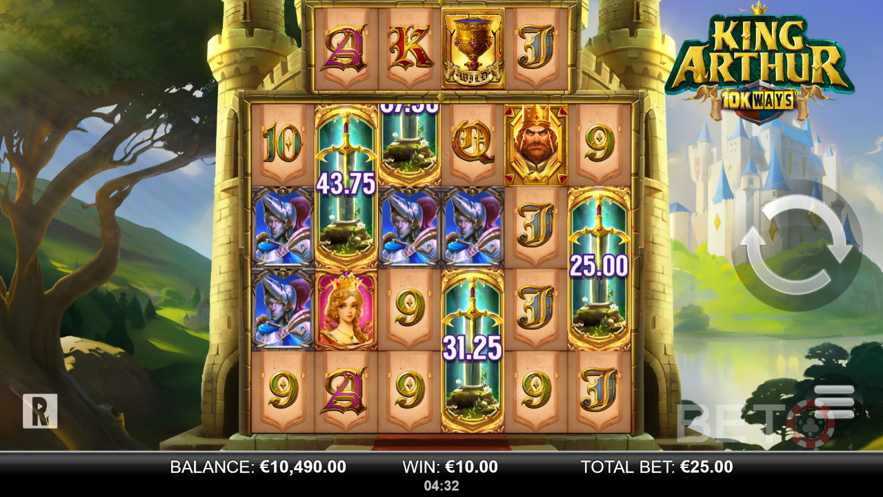 Огляд 10 тис. шляхів короля Артура від BETO Slots