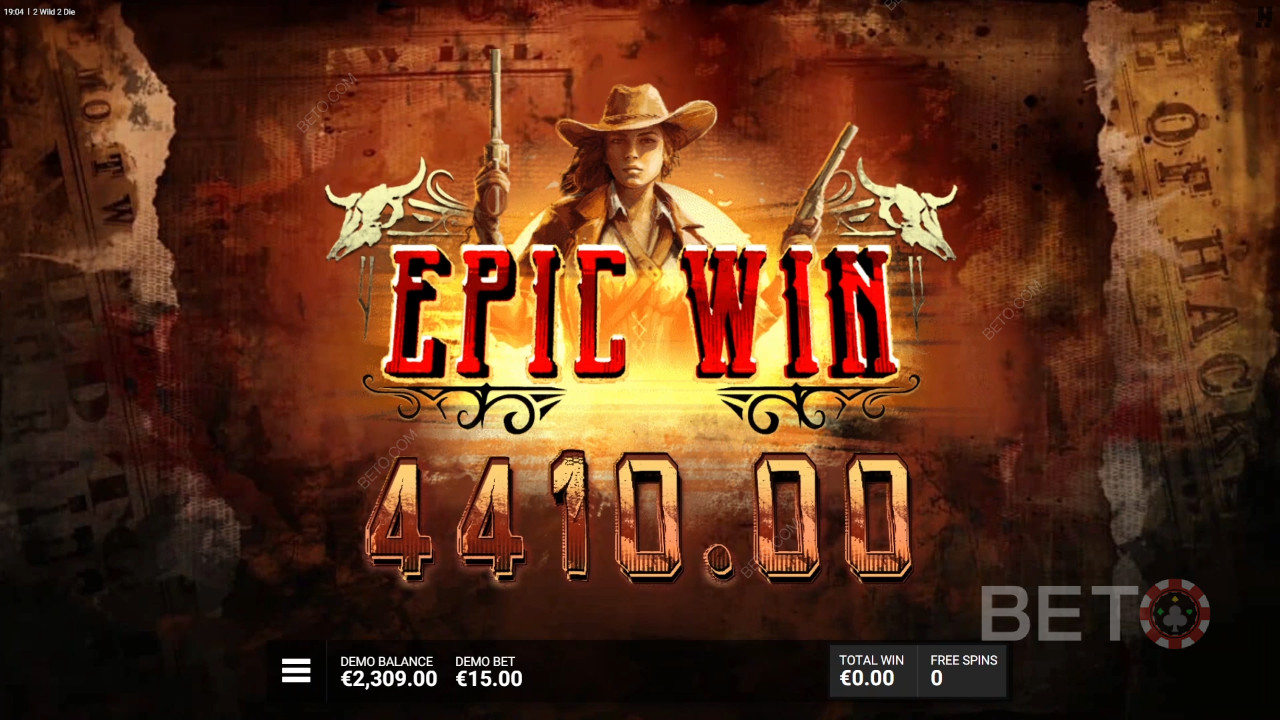 Виграйте 15 000 разів більше вашої ставки в слоті 2 Wild 2 Die!