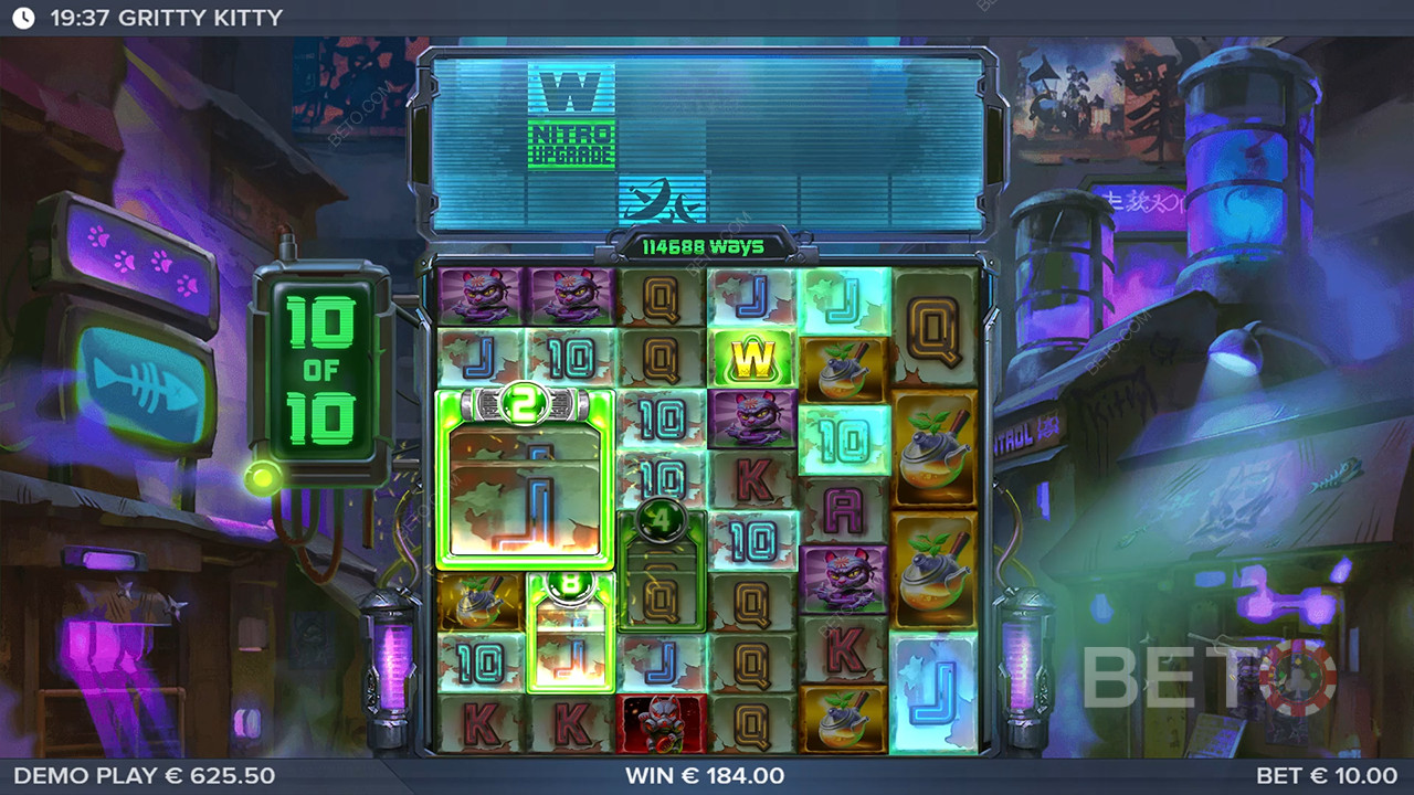 Огляд Gritty Kitty of Nitropolis від BETO Slots