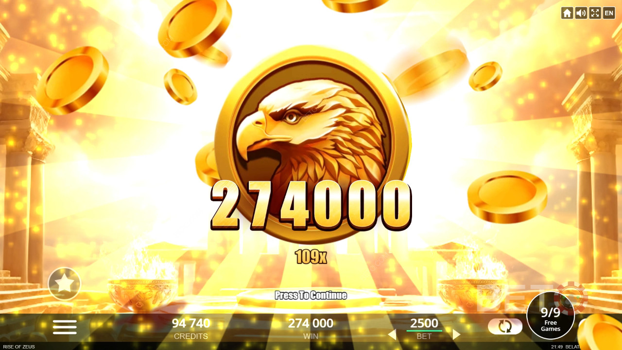 Виграйте в 10 000 разів більше вашої ставки в онлайн-слоті Rise of Zeus!