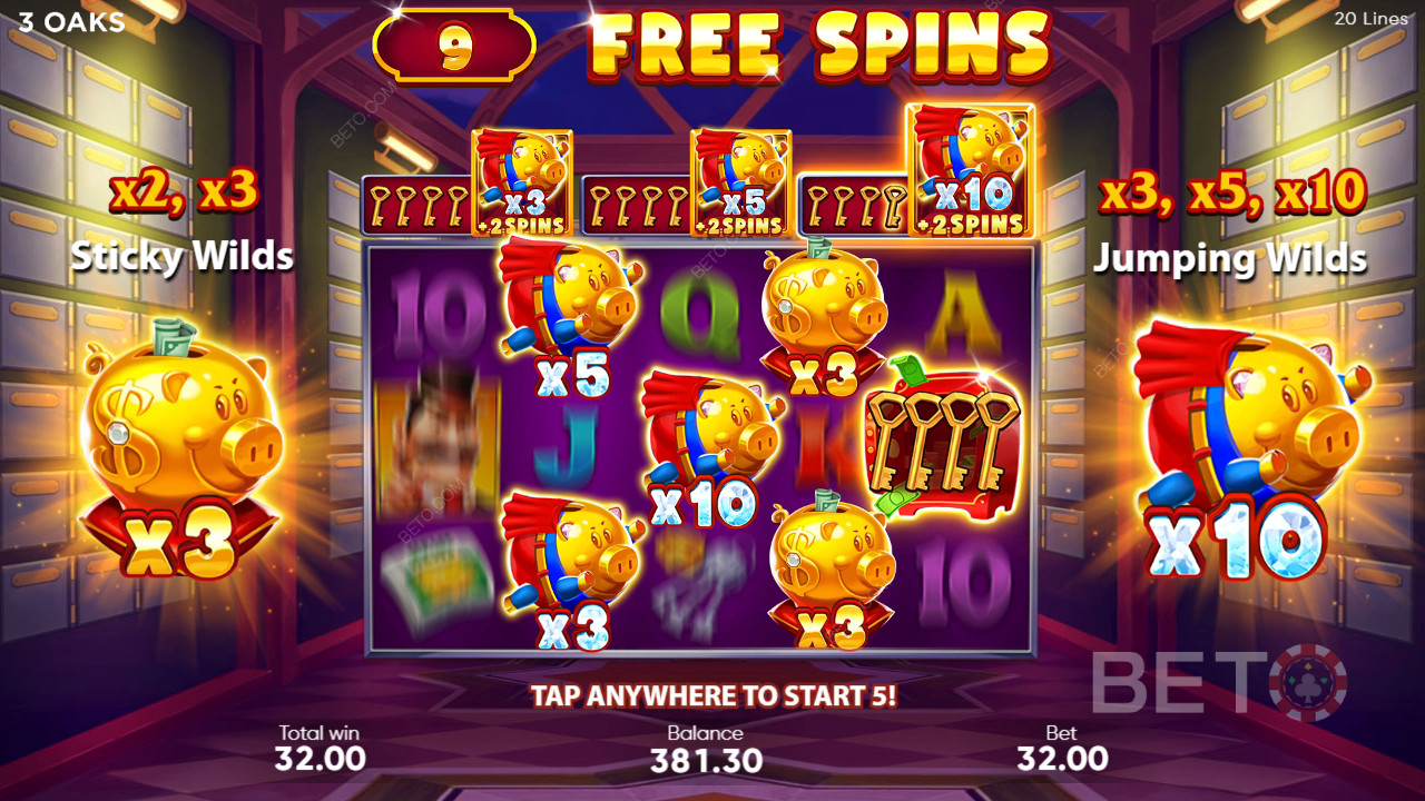 Особливості бонусів у грі Super Sticky Piggy від 3 Oaks Gaming