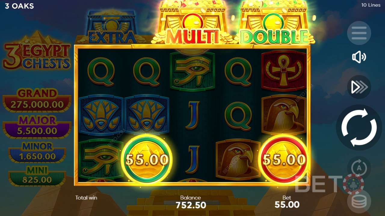 Огляд 3 Egypt Chests від BETO Slots