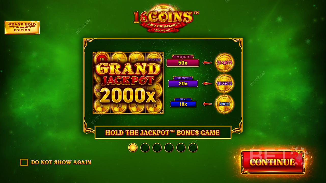 Виграйте у 2 000 разів більше вашої ставки в онлайн-слоті 16 Coins Grand Gold Edition!
