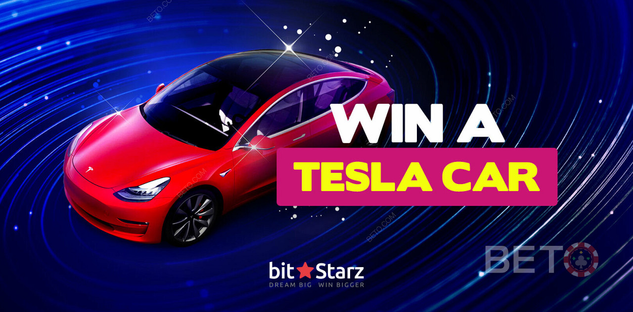 Вигравайте автомобіль Tesla на сайті Bitstarz!