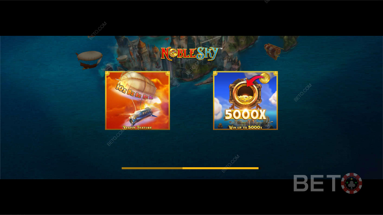 Отримайте максимальний виграш 5,000x в ігровому автоматі Noble Sky