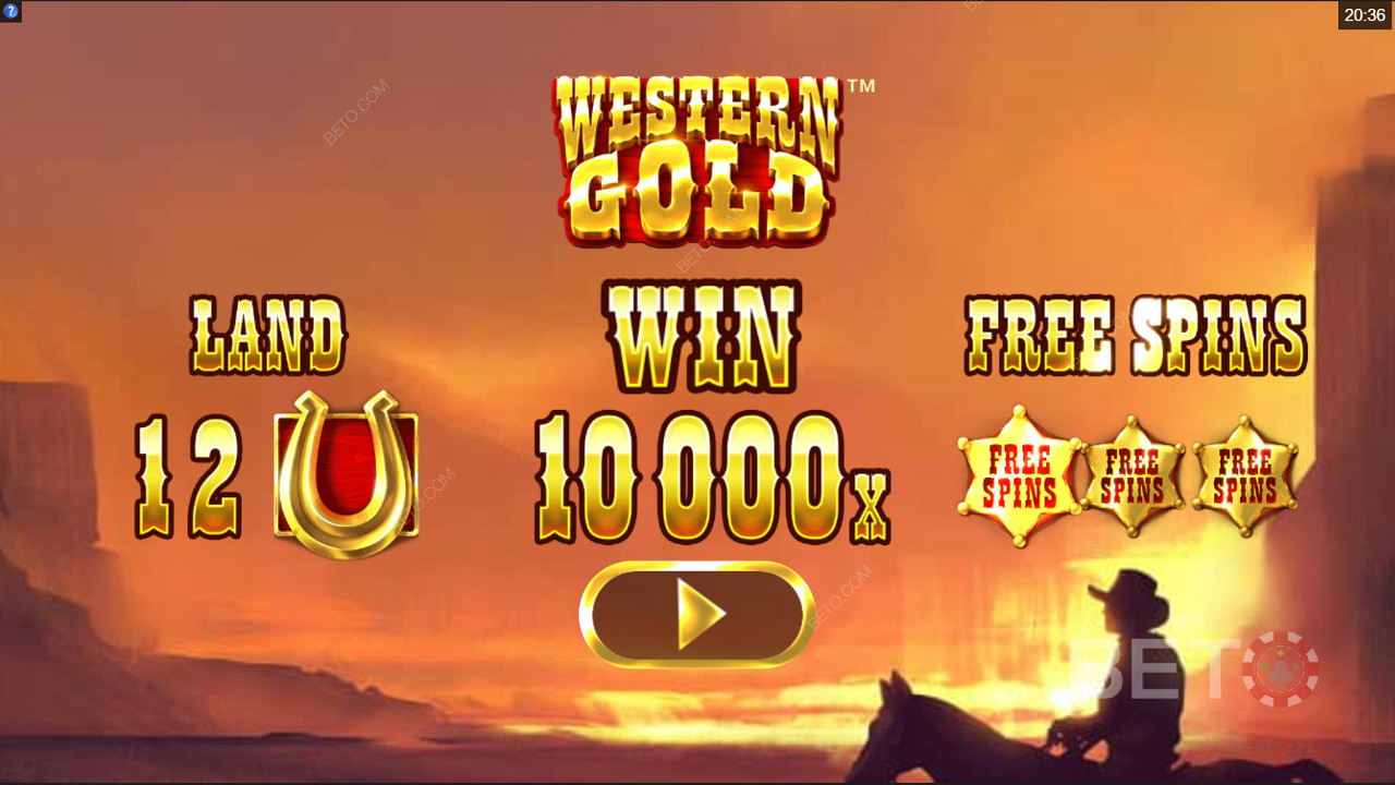 Вступний екран Western Gold