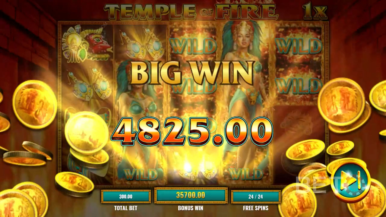 Великий виграш в онлайн-слоті Temple of Fire