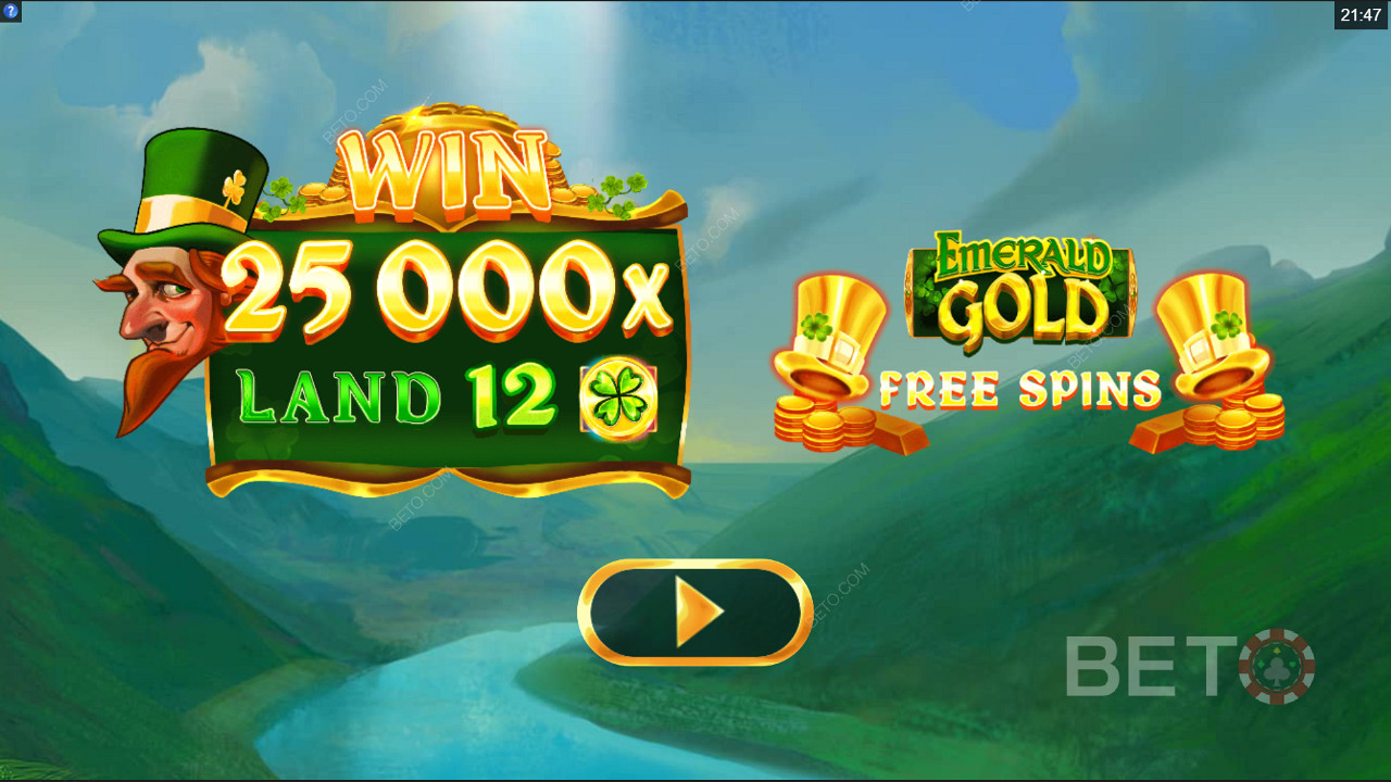 Виграйте 25 000 разів більше ставки в ігровому автоматі Emerald Gold