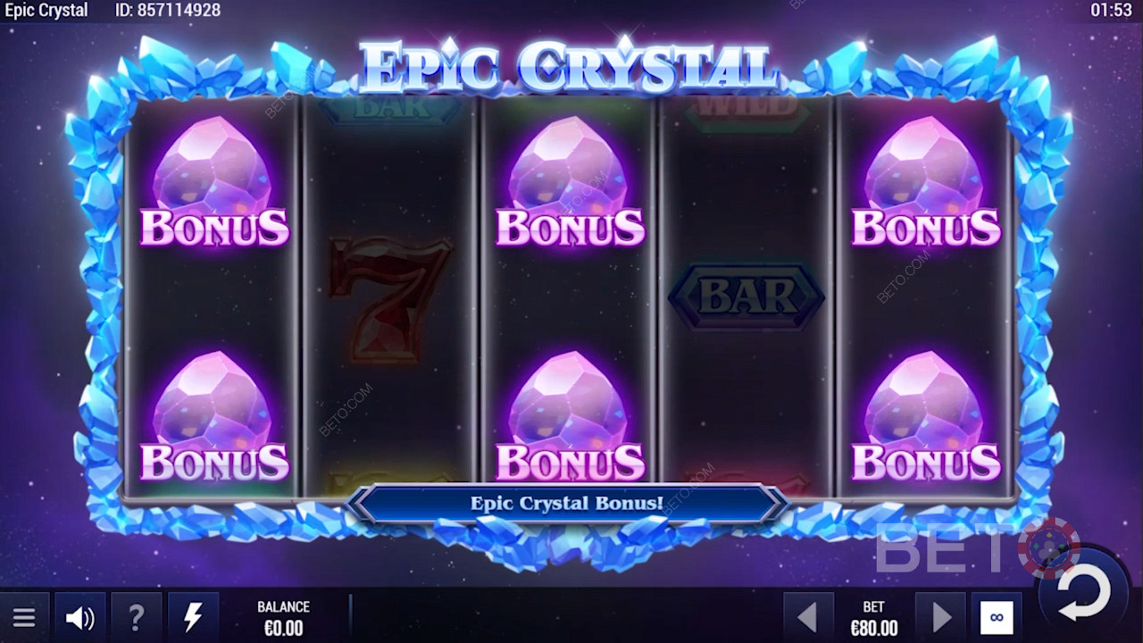 Запуск бонусного раунду Epic Crystal