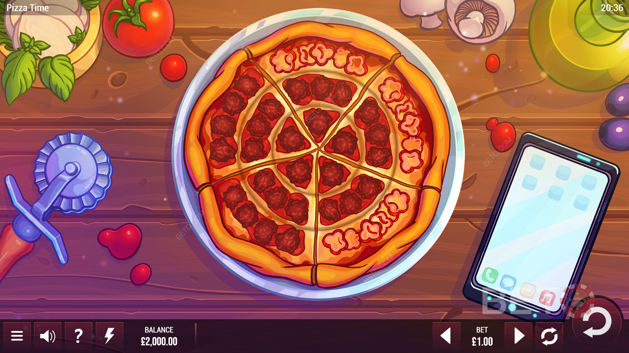 Кругова ігрова сітка з Pizza Time