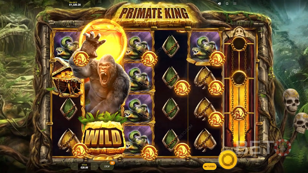 Primate King від Red Tiger Gaming має безліч чудових бонусних можливостей