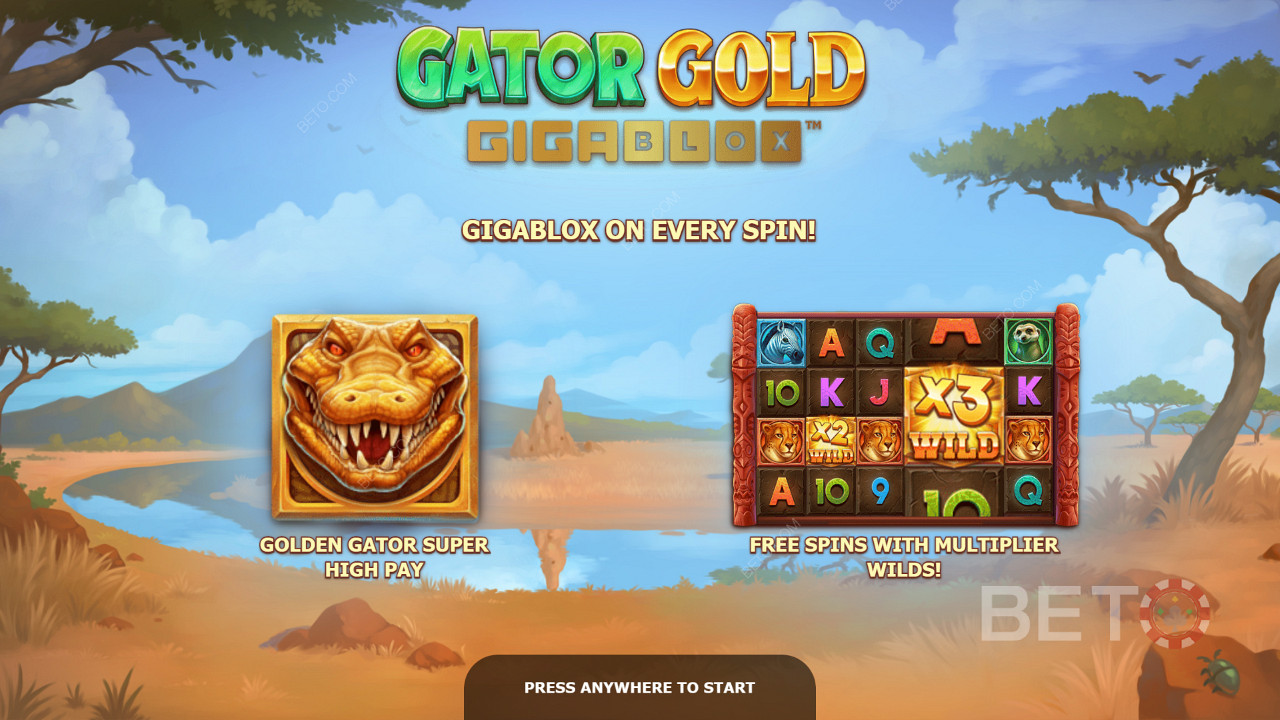 Gator Gold Gigablox"Вступний екран
