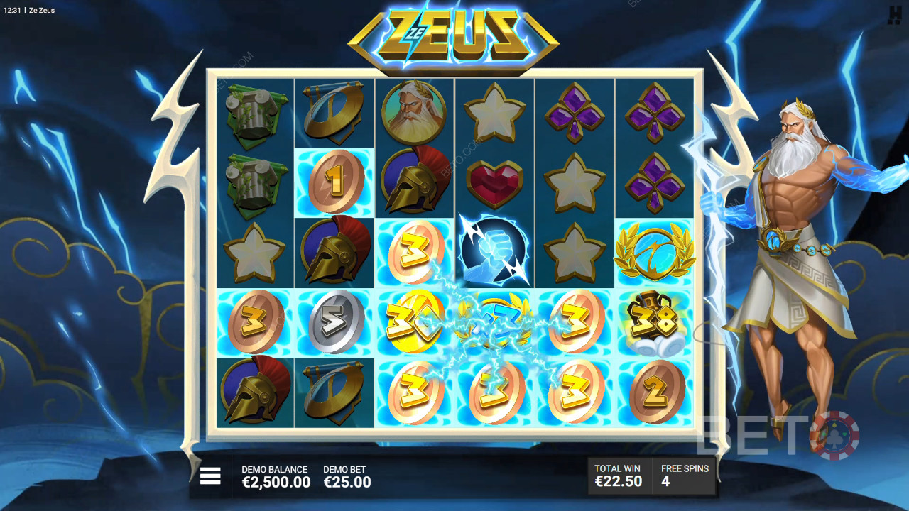 Бонусні функції пояснюються в Ze Zeus від Hacksaw Gaming