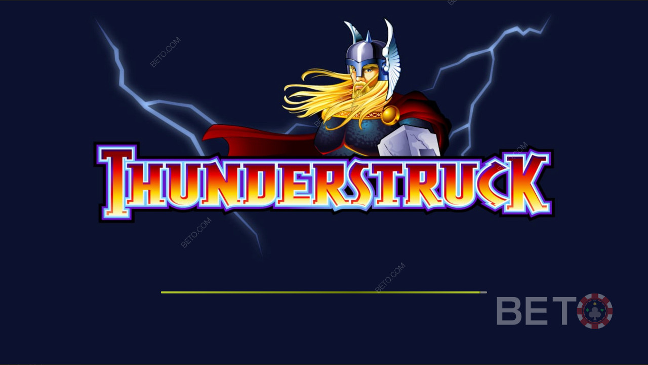 Темний тематичний вступний екран Thunderstruck