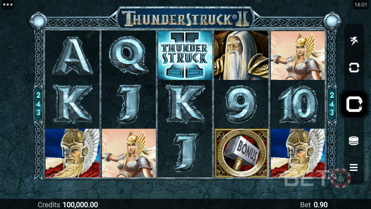 Різні тематичні символи в Thunderstruck II
