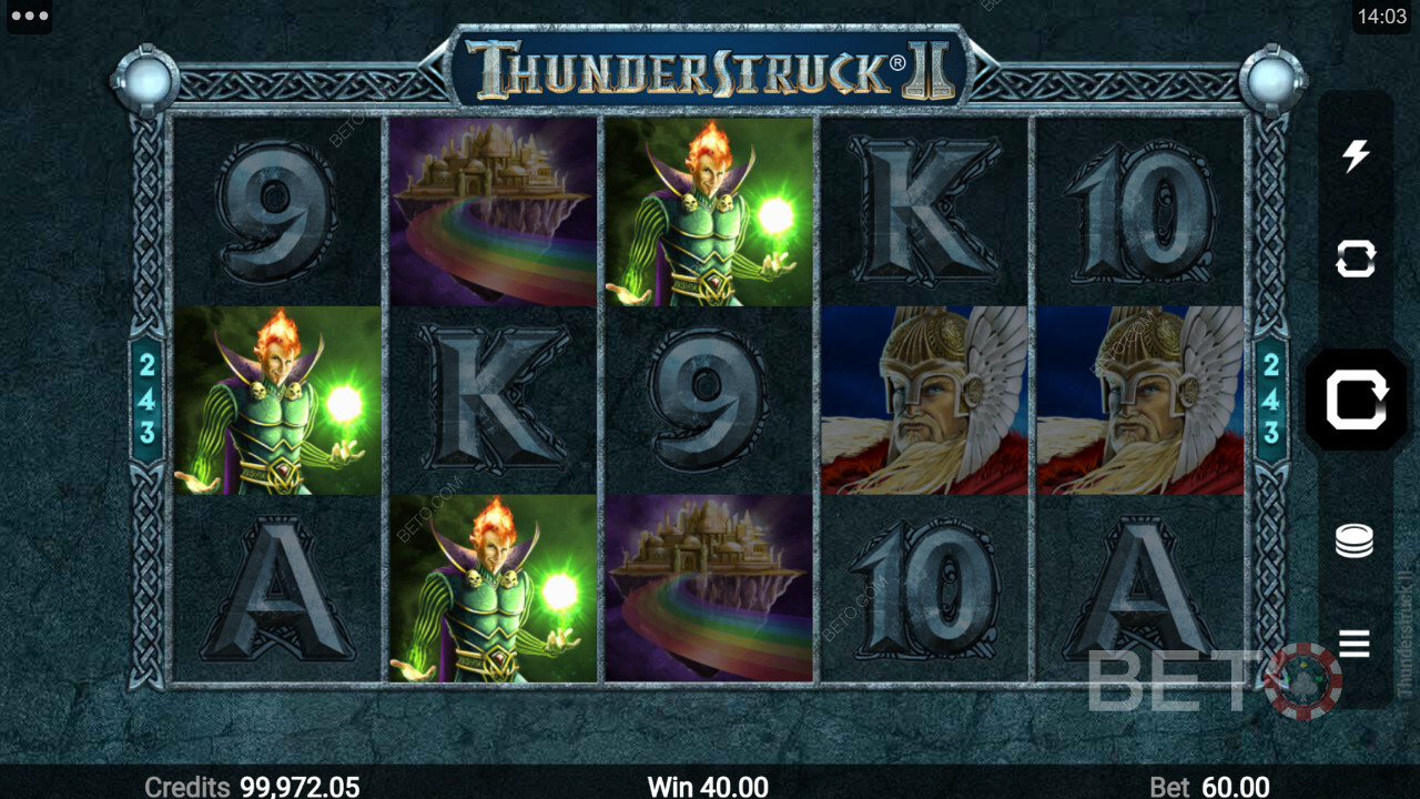 Високооплачувані графічні символи в Thunderstruck II